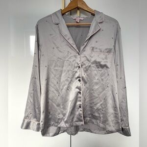 Victorias Secret silver pearl Grey star dew drop pyjama top